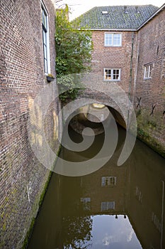 Walking in old part of Den Bosch, capital city of North Brabant province, Netherlands