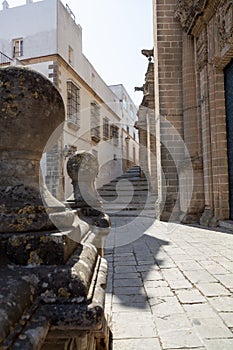 Walking in old part of Jerez de la Frontera, Sherry wine making town, Andalusia, Spain