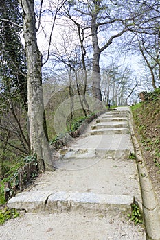 Walking path in the center of Zagreb 0158