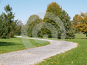 Walking path in a park