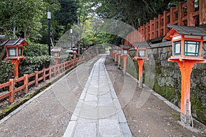 Walking Path at the Yasaka Gion Shrine in Kyoto, Japan