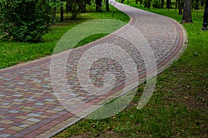Walking paths in the park