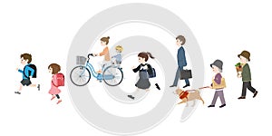 Walking people illustration