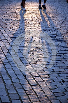 Walking people's shadows