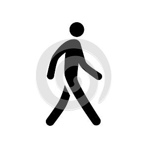 Walking person man silhouette icon sign