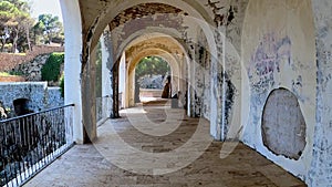 Walking a picturesque archway