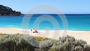 Walking POV of Rugged and untouched beaches between Dunsborough and Naturaliste