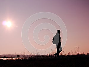 Walking on the road