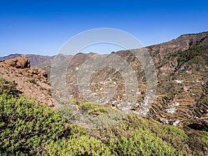 Walking from Roque Nublo to Tejeda on Gran Canaria, Canary Islands, Spain