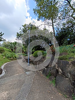 Walking running pathway in the park