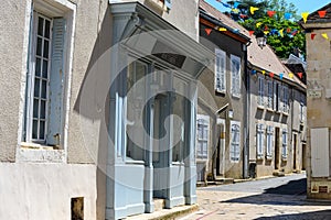 Walking in Sancerre, medieval hilltop town and commune in Cher department, France overlooking the river Loire valley with