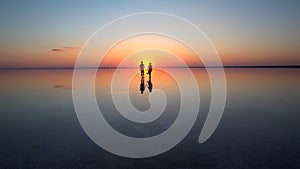 Walking into the setting sun