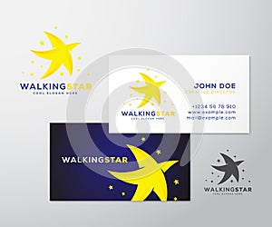 Walking Star Abstract Vector Logo and Business