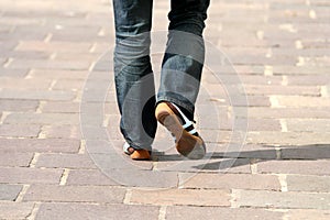 Walking in the street