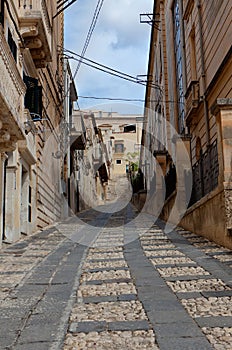 Walking street, Noto, Sicily, Italy photo