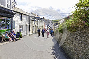 Walking in the sun in Port Issac on a hot sunny summers afternoon