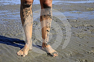 Walking on tidal mudflats