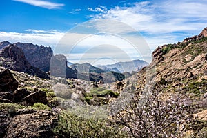 Walking to Pico de las Nieves on Gran Canaria, Canary Islands, Spain