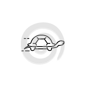 walking tortoise icon. Element of speed for mobile concept and web apps illustration. Thin line icon for website design and photo