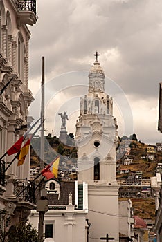 Walking towards Quito Cathedral