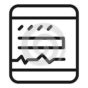 Walking tracker icon, outline style