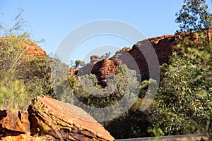 A walking trail in Kings Canyon, Red Center, Australia