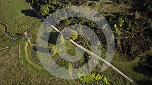 walking trail in rebild bakker in denmark