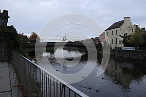 Walking trail at River Nore - stone bridge - Ireland tourism - Irish holiday