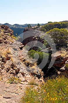 Walking trail throught Kings Canyon, Red Center, Australia