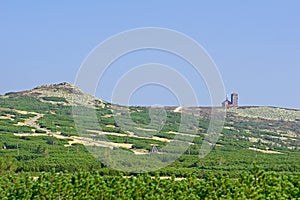 Walking trail to Szrenica, Karkonosze,Panoramic view of the Giant Mountains