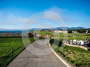 A walking trail for trips in a beautiful reserve near the ocean