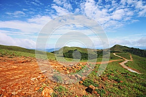 Walking trail in the Western ghats ranges, India