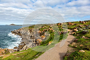 The walking trails surrounding the Granite Island Victor Harbor South Australia on August 3 2020