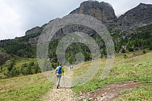 Walking under Coldai peak