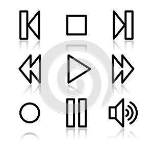 Walkman contour web icons