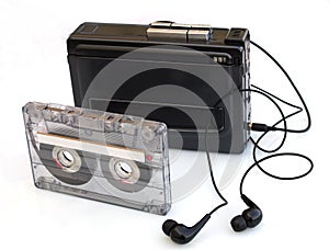 walkman and music cassette