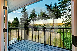 Walkout deck overlooking scenic view