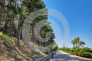 The walkpath around the medieval walls in Morella