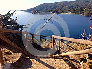 Walkpath in Porto Azzurro, Italy