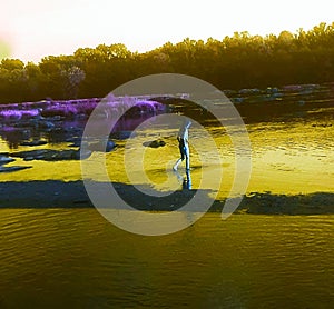 She walks on water photo