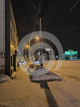 Walkside in front of shintoku station