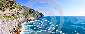 The walkway along the coastline, Via del Amore in the national park Cinque Terre