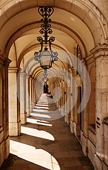 Walkway with arches photo