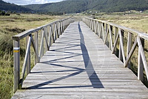 Walkway at Beach, Laxe, Fisterra; Costa de la Muerte; Galicia photo