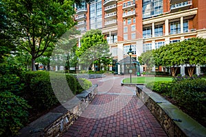 Walkway and buildings at The Green, in Uptown Charlotte, North C