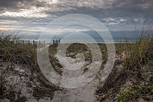 Walkway Through Dune to Gulf