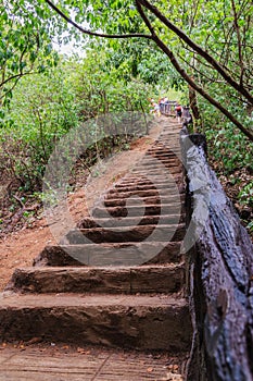 Walkway go to the waterfall