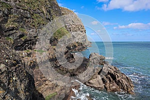 Walkway at the Gobbins beautiful senic landscapre from Northern Ireland