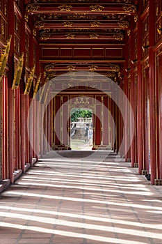 Walkway in Imperial Royal Palace of Nguyen dynasty in Hue