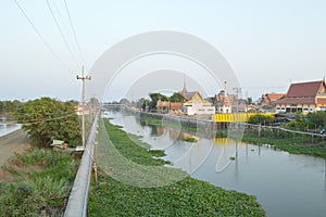 Walkway in Khlong Preng canal at country Chachoengsao Thailand